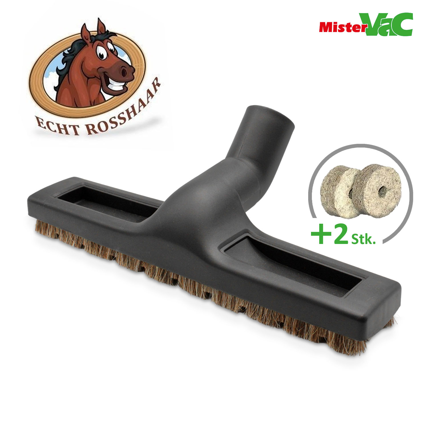 MisterVac Staubsaugerdüse Bodendüse Besendüse Parkettdüse Rosshaardüse  + 2 gratis Filzrollen, kompatibel mit Bosch PAS 850  product image #3