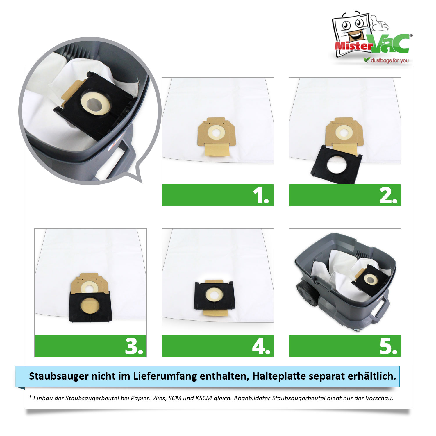 Staubsaugerbeutel kompatibel mit Kärcher NT 30/1 Tact L product image #4