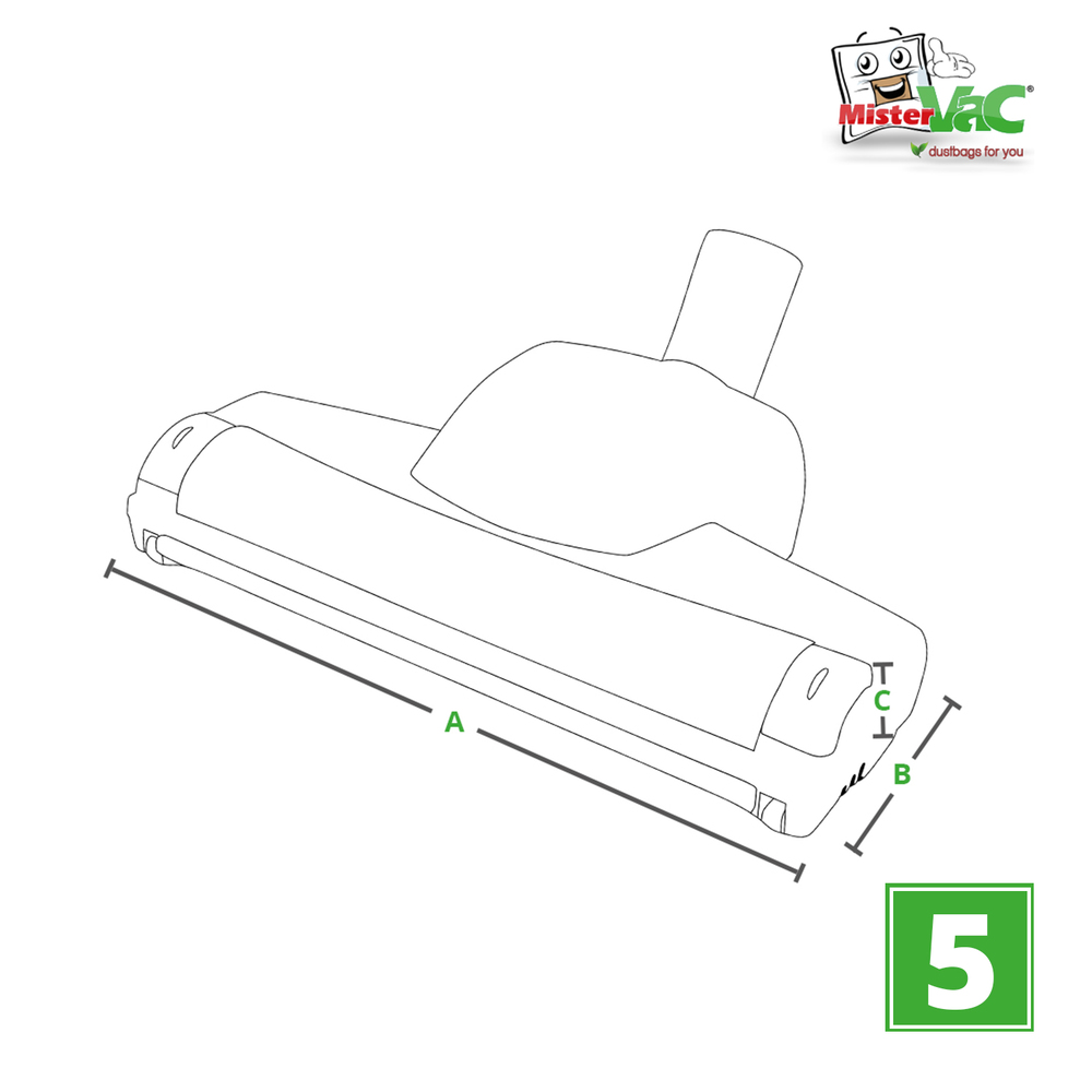 MisterVac Staubsaugerdüse Bodendüse Turbodüse Ersatzdüse kompatibel mit Bosch PAS 850 product image #6